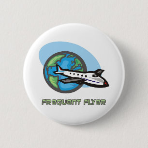 Reisender: Häufiges Flyerpassagierflugzeug Button