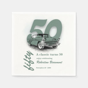 Reisender Klassiker Wagen wird 50 Jahre alt Serviette