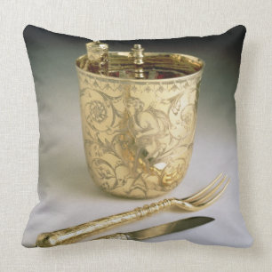 Reisendes Set eines Messers, der Gabel, des Kissen