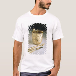 Reisendes Set eines Messers, der Gabel, des T-Shirt