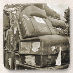 REISENSPIELTEAMSTER WAGON SUITCASE DER 1890er Jahr Getränkeuntersetzer