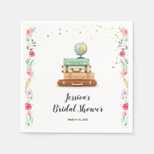 Reisepapier Napkin Brautparty Miss an Mrs. Serviette