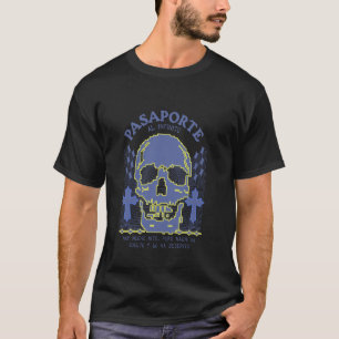 Reisepass bis ins Unendliche Totenkopf-Kreuz-Grafi T-Shirt