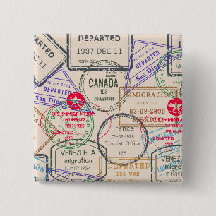 Reisepass-Briefmarke Button