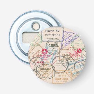 Reisepass-Briefmarke Flaschenöffner