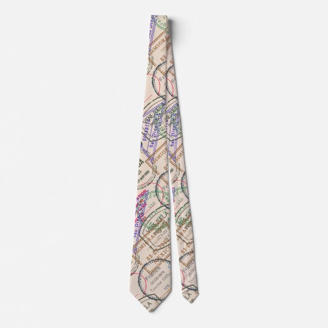 Reisepass-Briefmarke Krawatte (Vorderseite)