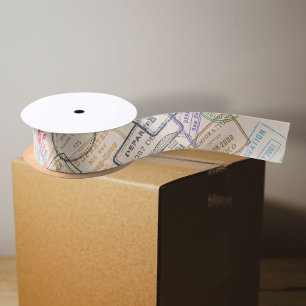 Reisepass-Briefmarke Satinband