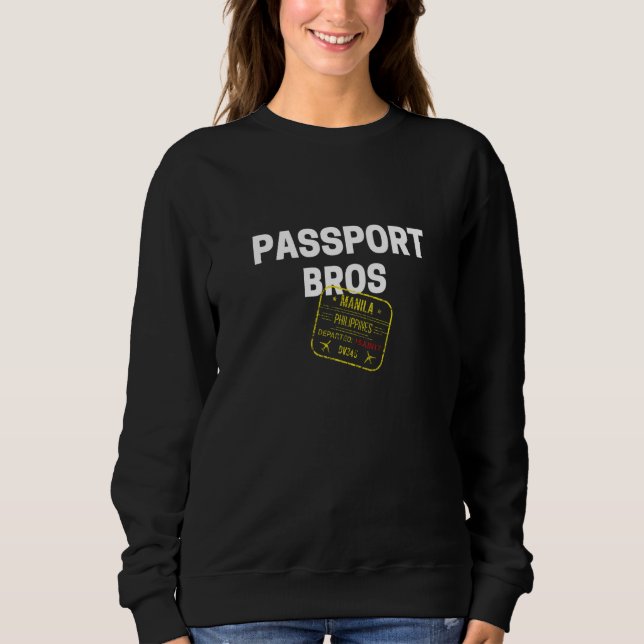 Reisepass-Brüder Philippinen Stempel Sweatshirt (Vorderseite)