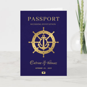 Reisepass Hochzeit Einladung