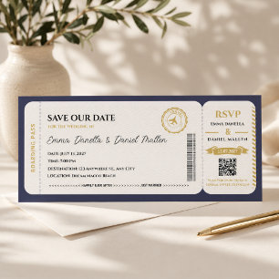 Reisepass Hochzeit Reiseziel Save-the-Date Save The Date