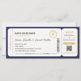 Reisepass Hochzeit Reiseziel Save-the-Date Save The Date