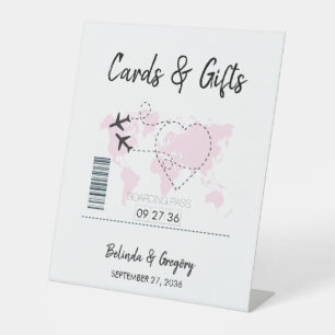 Reisepass Hochzeitkarten & Geschenke für Boarding Sockelschild