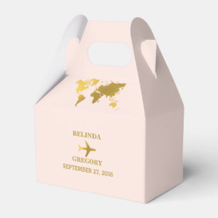 Reisepass Hochzeitswelt Blush Pink Gold Geschenkschachtel