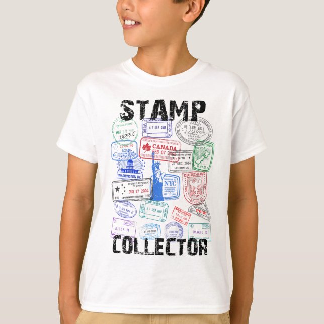 Reisepass Stempel Shirt Reise Urlaub  (Vorderseite)