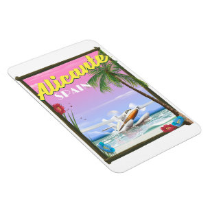 Reiseplakat Alicante Spanien im Vintage-Stil Magnet