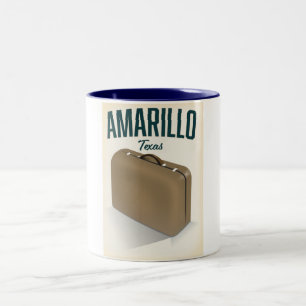 Reiseplakat Amarillo Texas Zweifarbige Tasse
