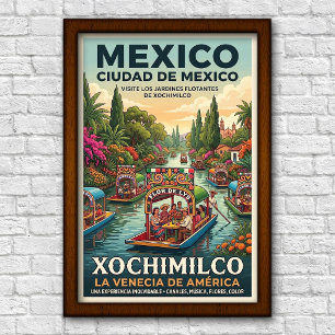 Reiseplakat aus dem Mexiko-Stadt der 1960er Jahre, Poster