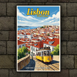 Reiseplakat aus den 1960er Jahren für Lissabon, Po Poster