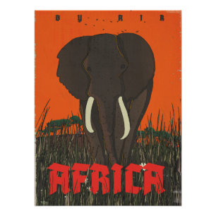 Reiseplakat By Air Africa Poster
