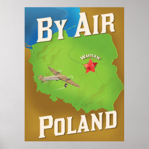 Reiseplakat 'By Air To Poland' Poster