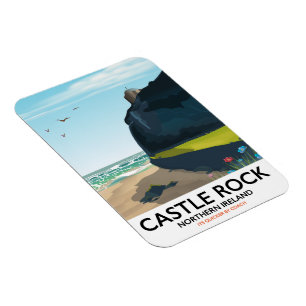 Reiseplakat Castle Rock Nordirland. Magnet