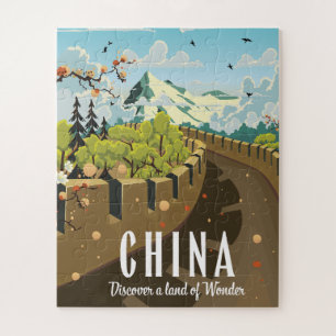 Reiseplakat Chinesische Mauer Puzzle