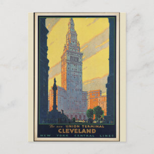Reiseplakat Cleveland Ohio im Vintage-Stil Postkarte
