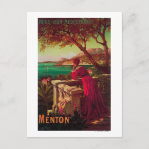 Reiseplakat der französischen Riviera Nr. 2 Postkarte