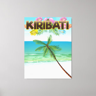 Reiseplakat der Insel Kiribati Leinwanddruck