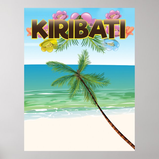 Reiseplakat der Insel Kiribati Poster (Vorne)