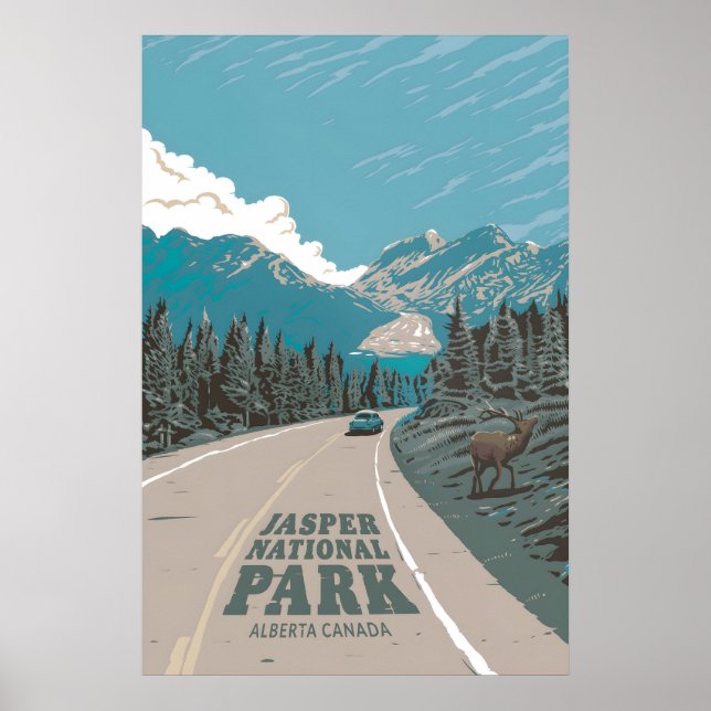 Reiseplakat des Jasper-Nationalparks Poster (Vorne)