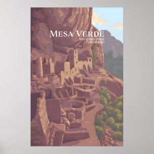 Reiseplakat des Mesa-Verde-Nationalparks Poster