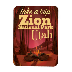 Reiseplakat des Zion National Park Magnet