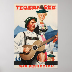 Reiseplakat Deutschland Tegernsee - Ihre Reise Poster