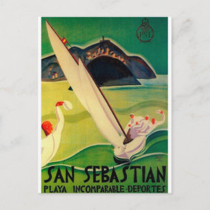 Reiseplakat Donostia San Sebastian Vintage Postkarte