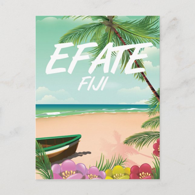 Reiseplakat Efji Pacific Postkarte (Vorderseite)