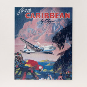 Reiseplakat eines Wasserflugzeugs, das über die Ka Puzzle