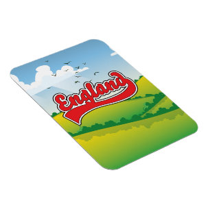 Reiseplakat englische Landschaft Magnet