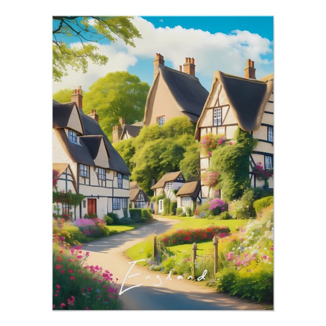 Reiseplakat Englische Landschaft Poster (Vorderseite)