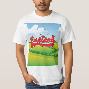 Reiseplakat englische Landschaft T-Shirt
