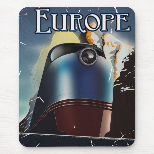Reiseplakat Europa Mousepad (Vorne)