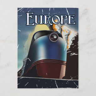 Reiseplakat Europa Postkarte