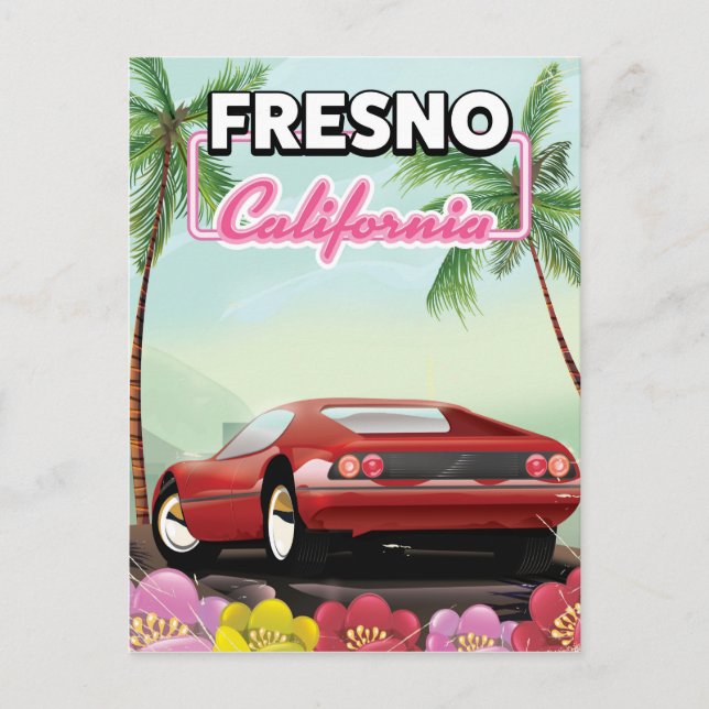 Reiseplakat Fresno Postkarte (Vorderseite)