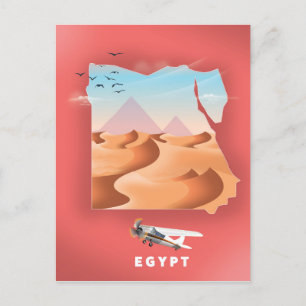 Reiseplakat für Ägypten Postkarte
