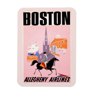 Reiseplakat für Allegheny Airlines nach Boston Magnet
