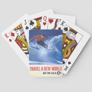 Reiseplakat für Aspen, Colorado im Vintage-Stil Spielkarten