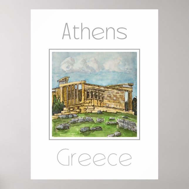 Reiseplakat für Athen - Griechenland Poster (Vorne)