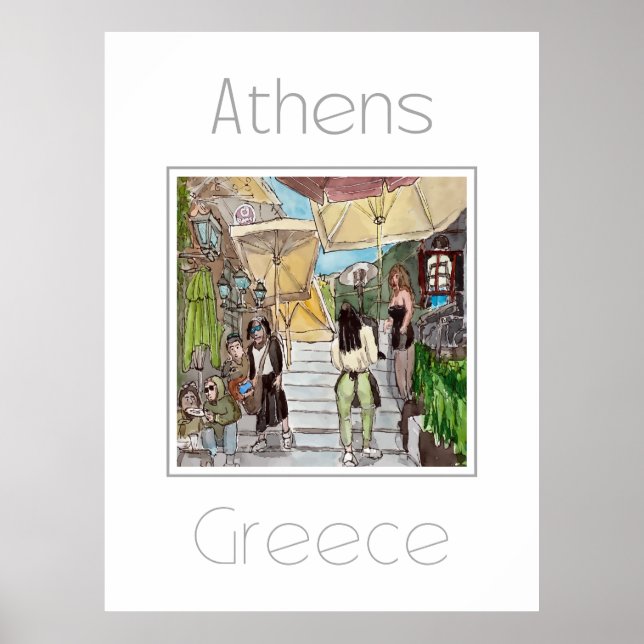 Reiseplakat für Athen - Griechenland Poster (Vorne)
