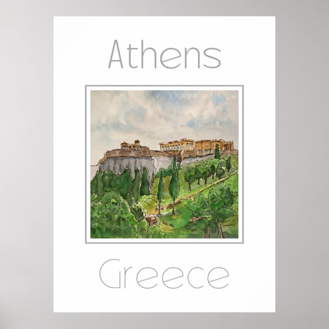 Reiseplakat für Athen - Griechenland Poster (Vorne)
