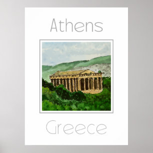 Reiseplakat für Athen - Griechenland Poster